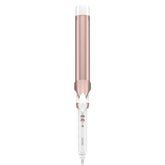 Conair frente del rizador mostrando diseño blanco y rose gold para estilo elegante
