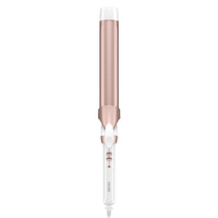Conair frente del rizador mostrando diseño blanco y rose gold para estilo elegante