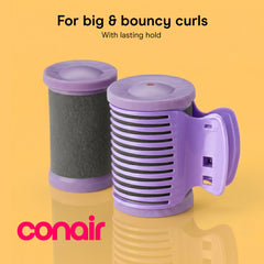 Conair roller close-up flocked surface for even heat and gentler styling