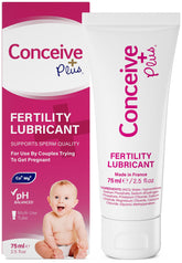 CONCEIVE PLUS frente del tubo mostrando tamaño y diseño claro