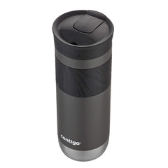 Contigo Byron leak-proof lid detail demonstrating spill prevention benefit