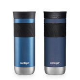 Contigo SNAPSEAL front view showing blue corn and midnight berry finish and capacity benefit