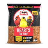 Cool Birds paquete frontal mostrando marca y bolsa 10 lb, cómodo almacenamiento