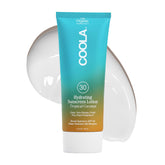 COOLA bottle front view showing tropical coconut scent and SPF 30 benefit