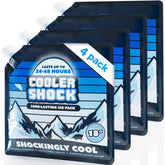 Cooler Shock front packaging showing 4-pack and features for reliable cooling