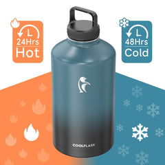 Coolflask detalle del acero 18/8 que evidencia limpieza y resistencia