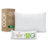Coop Home Goods almohada queen frontal mostrando forma y loft para mejor descanso