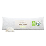 Coop Home Goods front view of the 20x54 body pillow showing full-length support