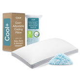 Coop Home Goods front view of Cool+ king pillow showing clean profile and cool-touch cover benefit