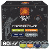 Copper Moon front box showing 80-count variety pack and easy selection benefit