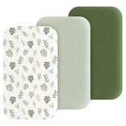 Coreeky front packaging of three muslin bassinet fitted sheets showing value and convenience