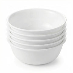 Corelle tazón frontal mostrando diseño Winter Frost y durabilidad