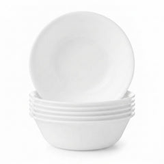 Corelle cuenco frontal mostrando el diseño blanco y durabilidad