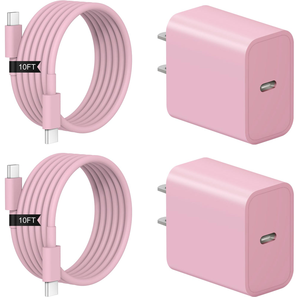 Coreykin cargador frontal rosa mostrando puerto USB‑C y diseño compacto, carga rápida segura