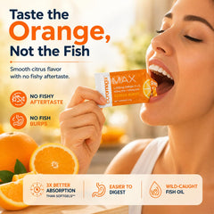 Coromega sobre junto a yogur indicando uso en alimentos y buen sabor