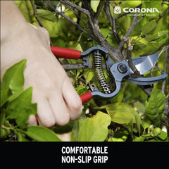 Corona BP 3180D ergonomic handle grip demonstrating non-slip comfort to reduce hand fatigue