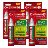 Cortizone-10 pack frontal mostrando las cuatro unidades y beneficio portabilidad
