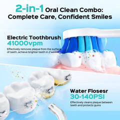 COSLUS water flosser nozzle close-up delivering targeted interdental cleaning benefit