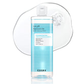 COSRX botella frontal del Low pH Niacinamide Cleansing Water beneficio limpieza suave