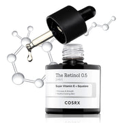 COSRX frasco frontal mostrando diseño y beneficio anti-edad