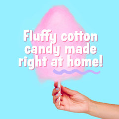 Cotton Candy Express primer plano del azúcar Blue Raspberry con textura visible