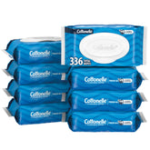 Cottonelle vista frontal del paquete mostrando 42 toallitas y tapa práctica