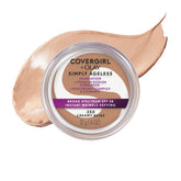 COVERGIRL envase frontal mostrando la base y color crema