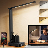 cozoo desk lamp front view showing compact footprint and tidy workspace benefit