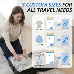 Cozy Essential compresión dentro de una maleta mostrando ahorro de espacio