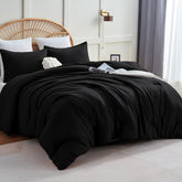 CozyLux comforter front packaging showing queen set, presenting a neat, ready-to-use option