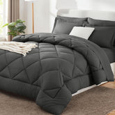 CozyLux dark grey front packaging showing full 7-piece set and convenience