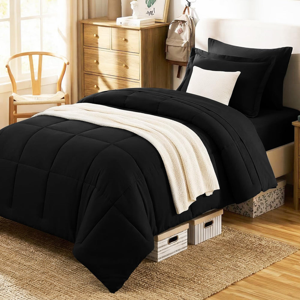 CozyLux vista frontal del juego negro mostrando diseño elegante y acabado suave