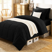 CozyLux vista frontal del juego negro mostrando diseño elegante y acabado suave