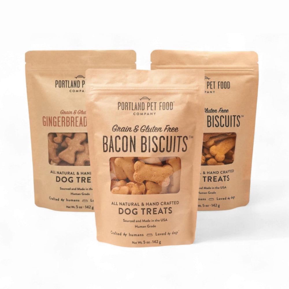 CRAFTED BY HUMANS LOVED BY DOGS front packaging showing variety pack benefits