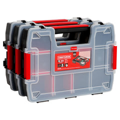 CRAFTSMAN front view of 3-pack organizer showing ten compartments for tidy storage
