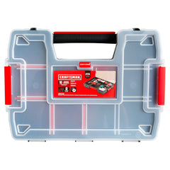 CRAFTSMAN open organizer displaying compartments and customizable divider layout benefit
