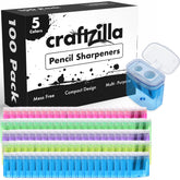Craftzilla front packaging showing 100-pack and bright colors for easy distribution