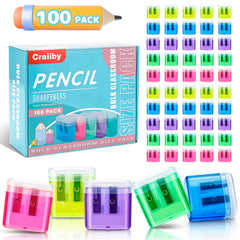 Craiiby paquete frontal 100 afilalápices surtidos práctico para aulas