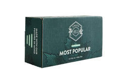Crate 61 Organics soap close-up clay swirl illustrating natural botanicals and mild exfoliation benefit
