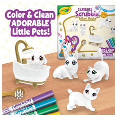 Crayola bathtub playset in use with kids scrubbing a pet, promotes imaginative grooming
