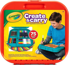 Crayola estuche frontal cerrado mostrando diseño portátil y protección
