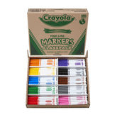 Crayola caja frontal con 200 marcadores, organización y surtido