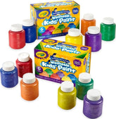 Crayola frontal de envases mostrando los 12 colores y presentación práctica
