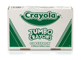 Crayola front box showing 200-count jumbo crayons and easy storage benefit