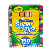 Crayola front packaging showing full 150-count set and color variety
