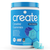 Create front packaging blue raspberry showing clear branding and convenience