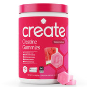 Create front packaging showing watermelon gummies and benefits