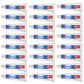 Crest travel tube front packaging showing brand and size for easy identification and portability