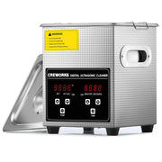 CREWORKS front panel showing digital controls and quick setup benefit