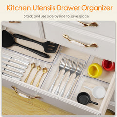 Criusia vanity setup with makeup neatly sorted for faster morning routines